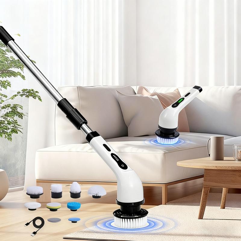 Escova Elétrica de Limpeza CasaBrilho 9 em 1 com cabo extensor